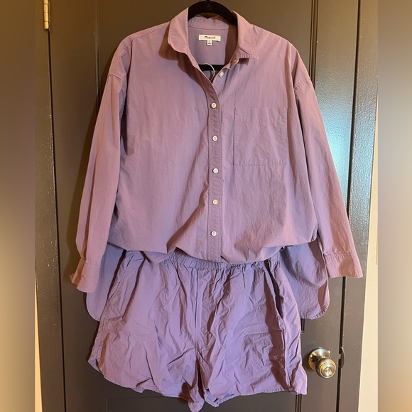 Madewell matching lavender cotton set - Picture 4 of 7